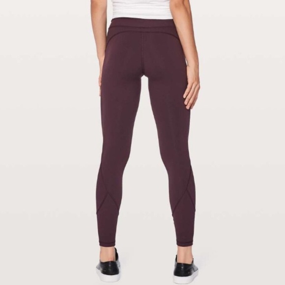 Lululemon In Movement 7/8 Tight *Everlux 25" Black Cherry Size 4 #W5ANXS - Picture 8 of 12